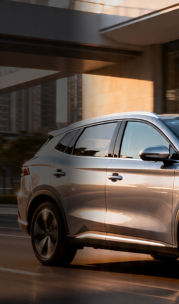 SUV lineup with gasoline car option