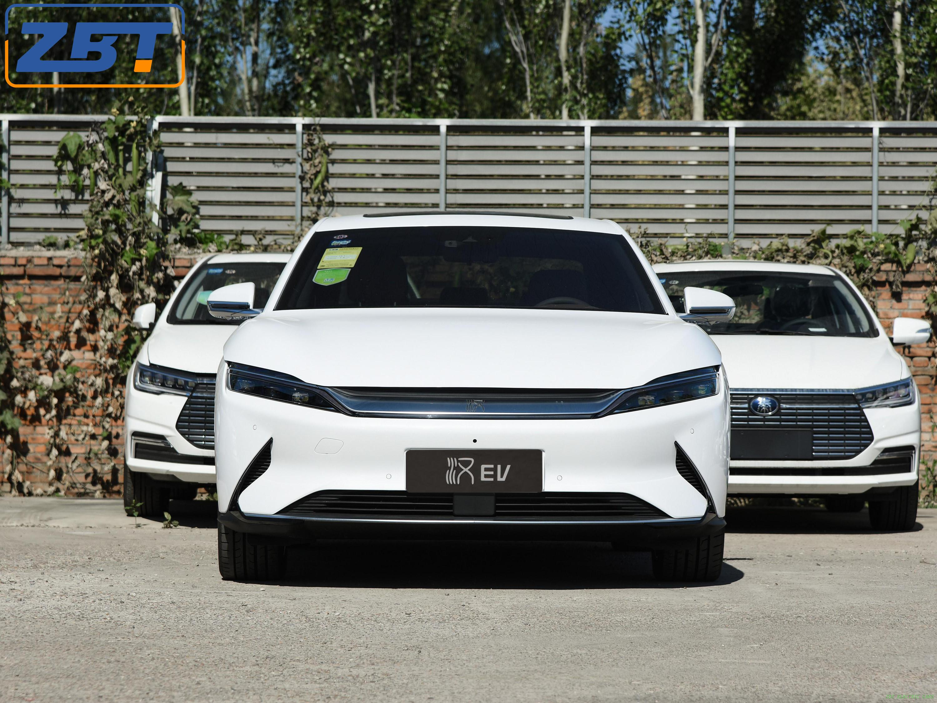 Family Electric Sedan parked outdoors